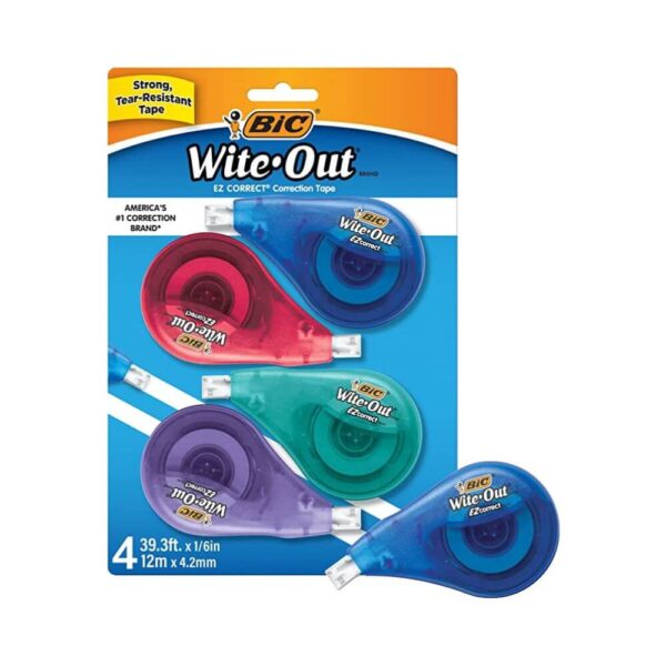 EZ Correct Correction Tape, 19.8 Feet, 4