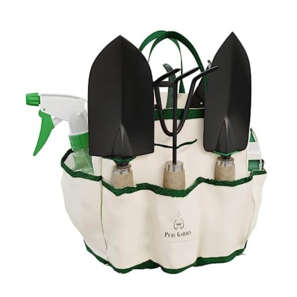 Garden Hand Tool Set with Canvas Tote