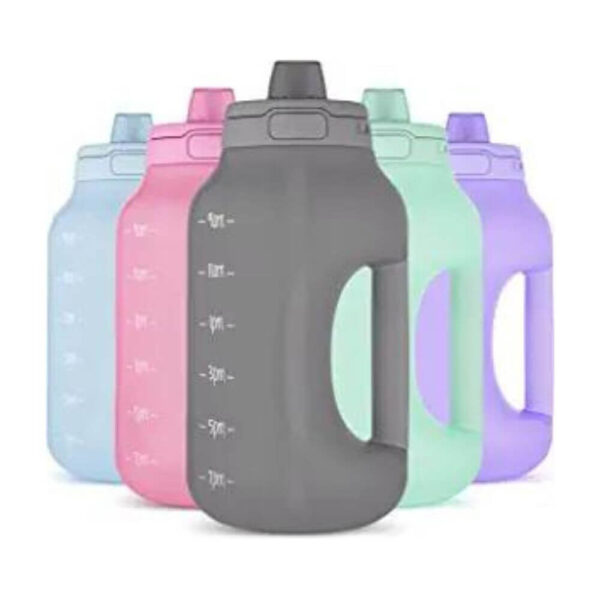 Half Gallon Jug with Time Marker & Handle for All Day Hydration